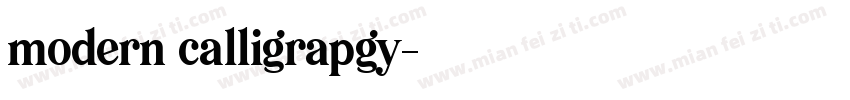 modern calligrapgy字体转换